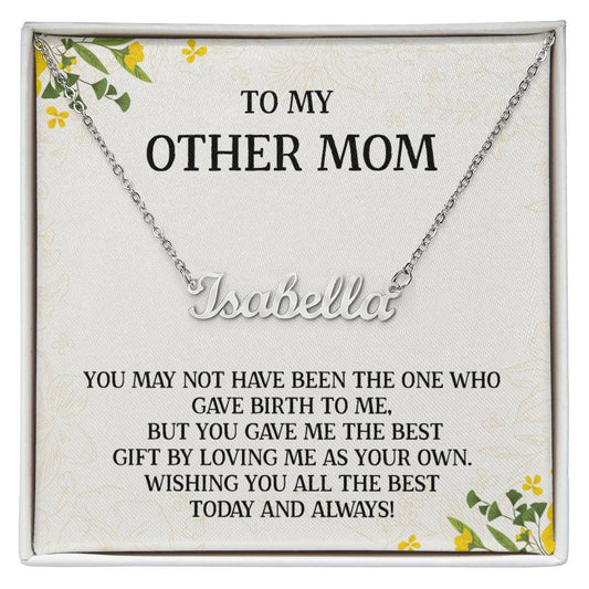 To My Other Mother: A Beautiful Mother's Day Card Necklace. Perfect Jewelry Gift for Your Step Mom. Celebrate Her With This Special Present.