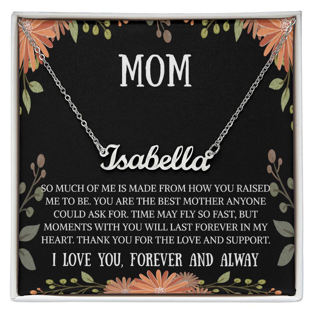 To My Mom Necklace Gift, Mom Birthday Gift from Son, Mom Mothers Day Gift from Daughter, To My Mom Love Name Necklace for Mom, Mom Gift