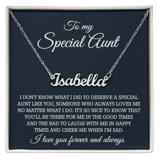 To My Aunt Personalized Necklace Gifts, Best Aunt Ever Necklace Jewelry Sentimental Gifts for Aunt Auntie