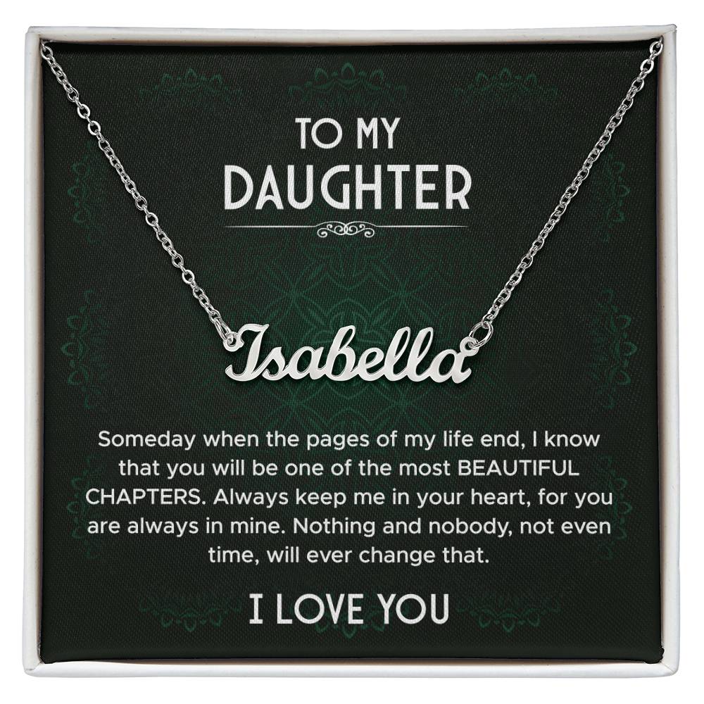 To My Daughter Personalized Name Necklaces, Gift From Mom Dad, Gift for Daughter from Mum, Father Mother Daughter Necklace, Birthday Gift Daughter, Christmas Gift