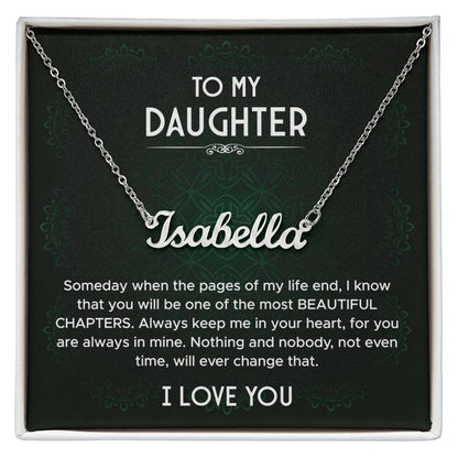 To My Daughter Personalized Name Necklaces, Gift From Mom Dad, Gift for Daughter from Mum, Father Mother Daughter Necklace, Birthday Gift Daughter, Christmas Gift