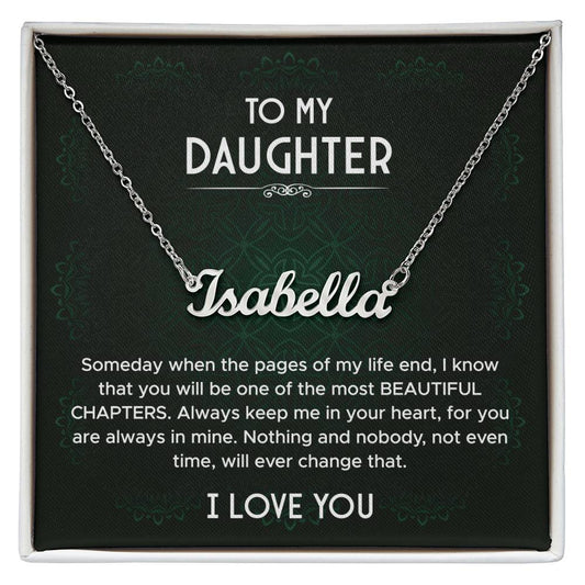 To My Daughter Personalized Name Necklaces, Gift From Mom Dad, Gift for Daughter from Mum, Father Mother Daughter Necklace, Birthday Gift Daughter, Christmas Gift