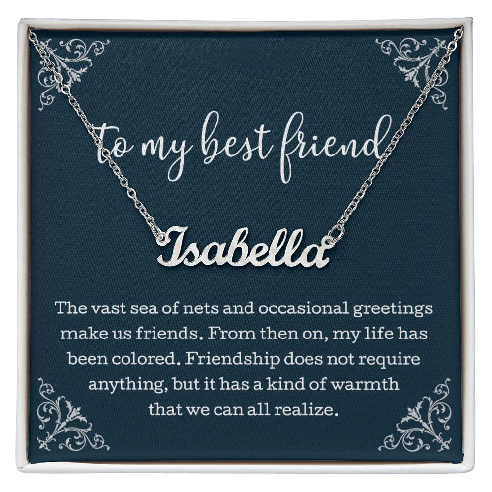 To My Best Friend Necklace, For Best Friend, Friendship Jewelry, Best Friend Necklace With Message Card, Best Friend Jewelry, Birthday Gifts For Best Friend, Happy Birthday Friend
