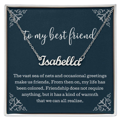 To My Best Friend Necklace, For Best Friend, Friendship Jewelry, Best Friend Necklace With Message Card, Best Friend Jewelry, Birthday Gifts For Best Friend, Happy Birthday Friend