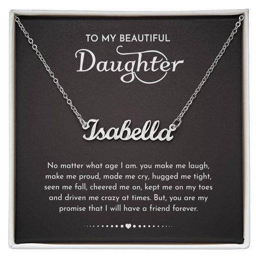 Daughter Gifts From Mom Dad To My Daughter Necklace Graduation Gifts Birthday Christmas Message Card LED Gift Box
