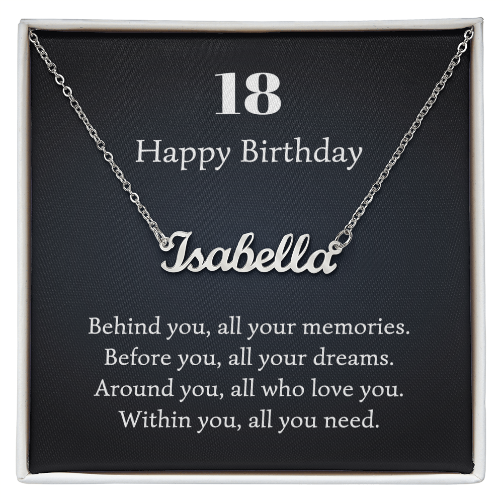 18 happy birthday name neckalce 1