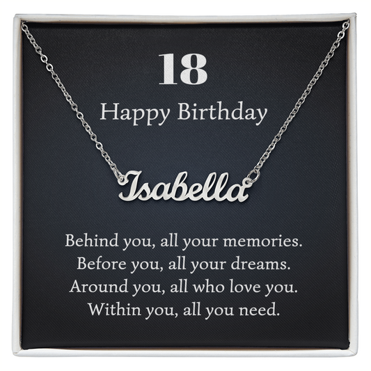 18 happy birthday name neckalce 1