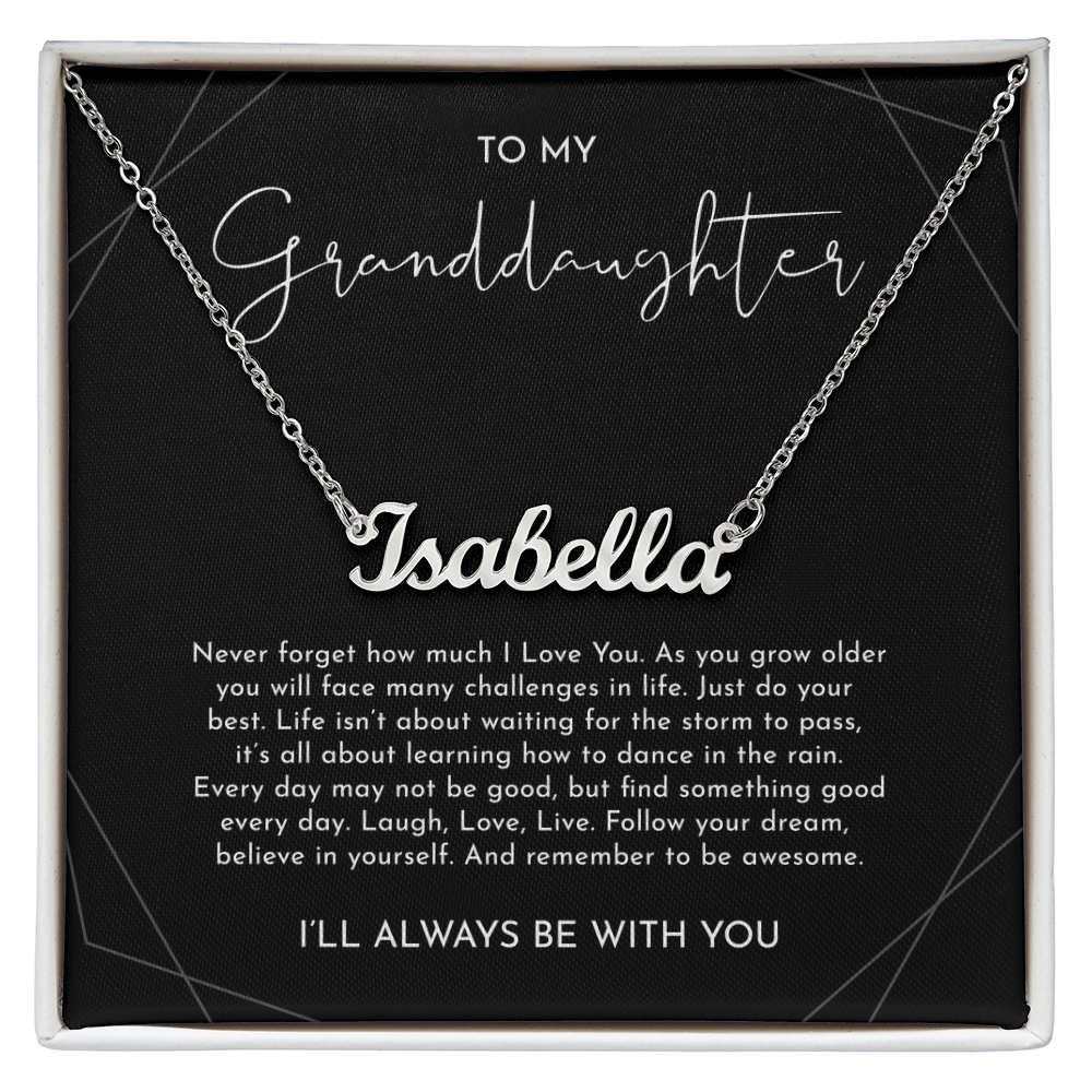 To My granddaughter