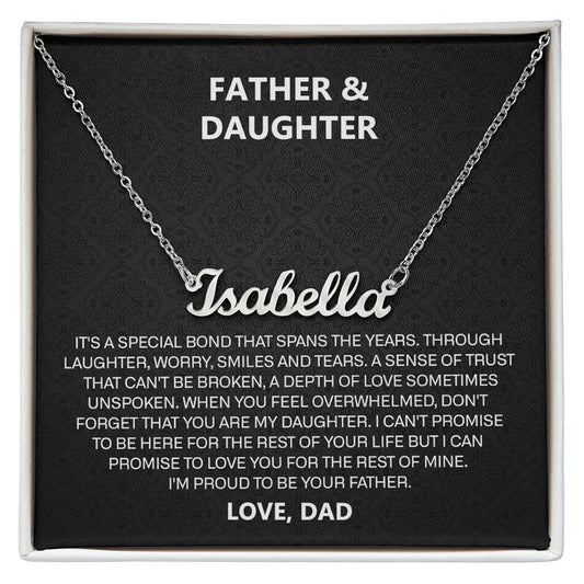 To My Daughter Necklace From Dad , Father Daughter Gifts From Dad, Birthday Gift For Daughter Adult, Father Daughter Necklace