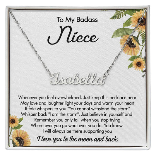 Niece Gifts, Niece Necklace, I Love You To The Moon and Back Heart & Moon Pendant Necklace, Sentimental Niece Jewelry Gifts from Aunt Uncle