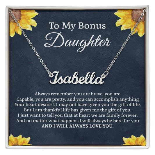 To My Bonus Daughter Necklace, Bonus Daughter Necklace, Gifts For Bonus Daughter, Step Daughter Necklace from Stepmom, Gifts For Stepdaughter