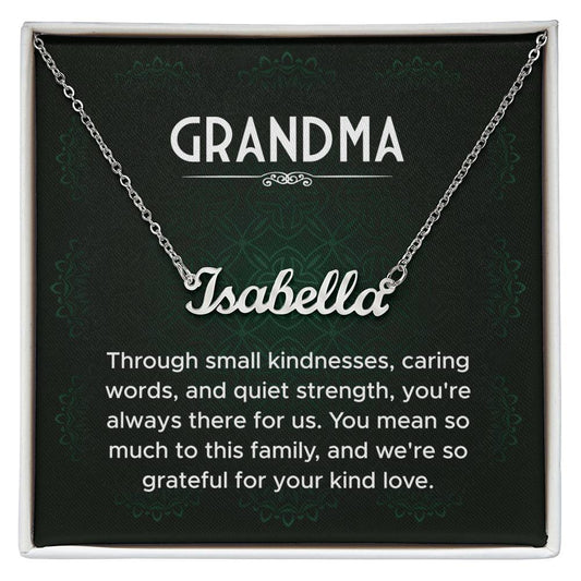 Grandma Gifts From Granddaughter Mothers Day Necklace Christmas Birthday Gift From Grandson To My Grandmother Pendant Jewelry Present With Message Card & Gift Box