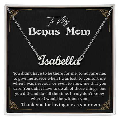 Personalized Name Necklace for Step Mom Mothers Day Gifts Christmas Birthday Jewelry Gifts for Bonus Mom Step Mother