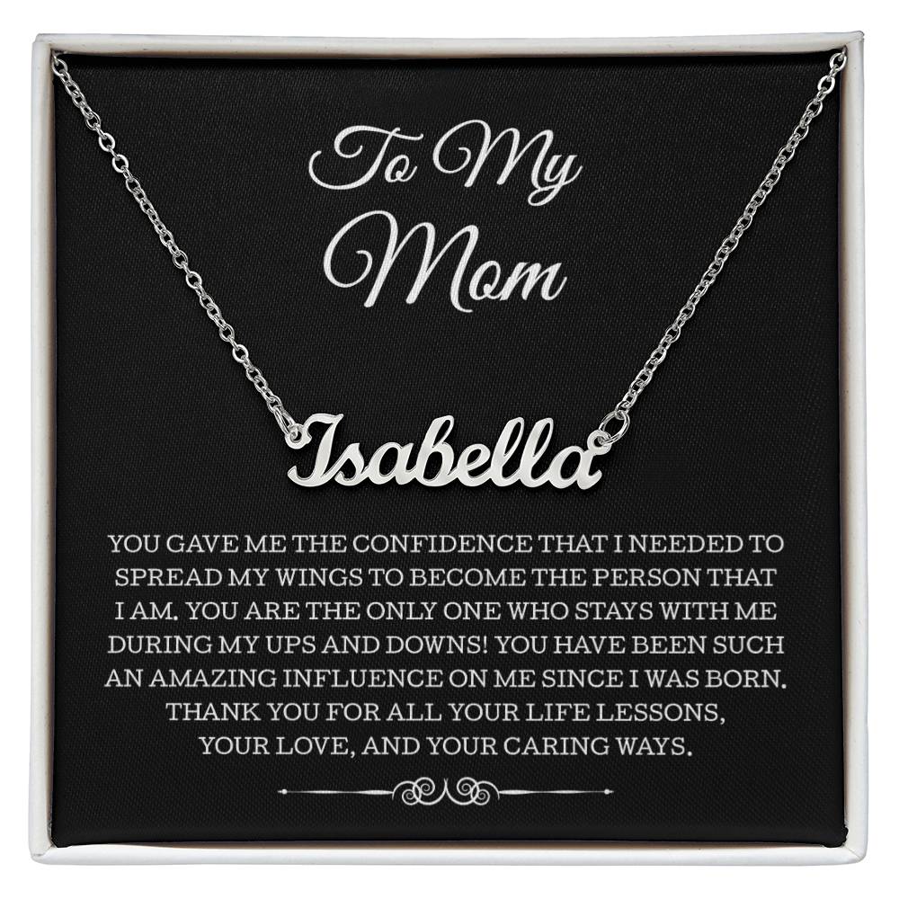 To My  Mom Necklace, To Mom Message Card Necklace, Mom Gift, Mom Mother's Day Gifts, Mom Birthday Jewelry, Mom Gift From Son