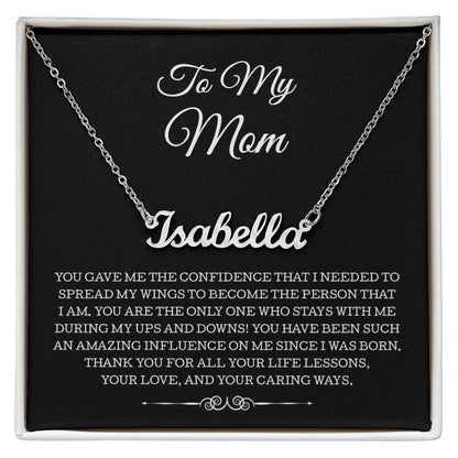 To My  Mom Necklace, To Mom Message Card Necklace, Mom Gift, Mom Mother's Day Gifts, Mom Birthday Jewelry, Mom Gift From Son