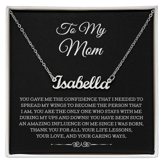 To My  Mom Necklace, To Mom Message Card Necklace, Mom Gift, Mom Mother's Day Gifts, Mom Birthday Jewelry, Mom Gift From Son