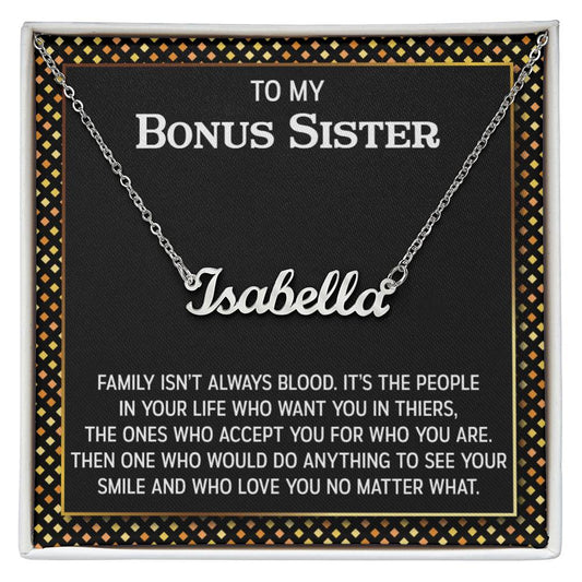 Gifts for Bonus Sisters: Necklace for Sister-in-Law, Birthday Gift for Unbiological Sister, Christmas Jewelry