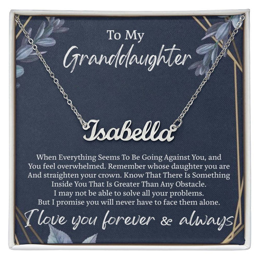 Granddaughter Gift from Grandma Grandpa, Granddaughter Necklace, Granddaughter Birthday Card Gift, Granddaughter Wedding Gift