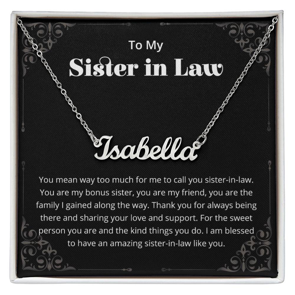Gift for Sister-in-Law from Sister, Groom's Sister Necklace, Birthday Present for Sister-in-Law, Necklace for Future Sister-in-Law, Bonus Sister Gift, Wedding or Engagement Present