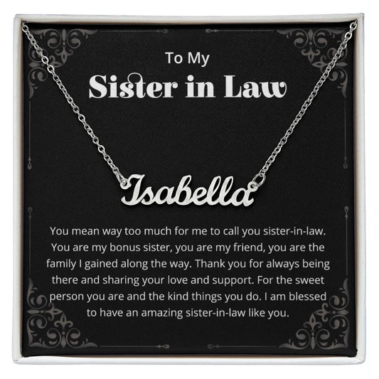 Gift for Sister-in-Law from Sister, Groom's Sister Necklace, Birthday Present for Sister-in-Law, Necklace for Future Sister-in-Law, Bonus Sister Gift, Wedding or Engagement Present