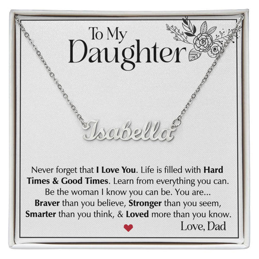 Daughter Gifts From Dad, To My Daughter Necklace From Dad, Love Knot Necklace, Daughter Necklace, Father Daughter Necklace, Gift For My Daughter, Birthday Gift, Christmas Gift To Daughter From Dad