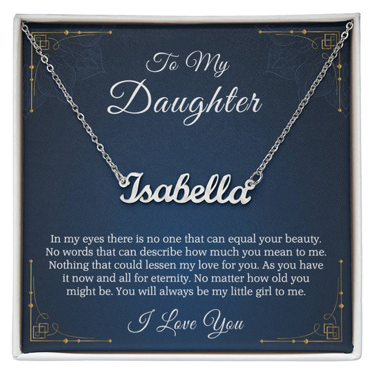To My Daughter  Personalized Name Necklace, Daughter Necklace, Gift For Daughter, Daughter Necklace, Daughter Gift From Mom Dad