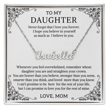 Name necklace daughter