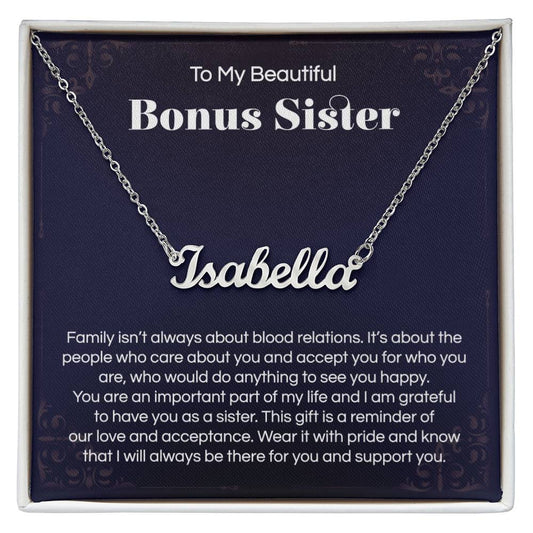 Sister Gifts, Sterling Silver Interlocking 2 Hearts Necklace for Sister in Law, Sister in Law Birthday Gift for Bonus Sister, Unbiological Sister Gifts, Christmas Jewelry