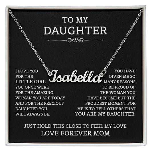 To My Daughter Necklace, Mother's Day Graduation Birthday Christmas Jewelry Gifts from Mom with Heartfelt Message Card