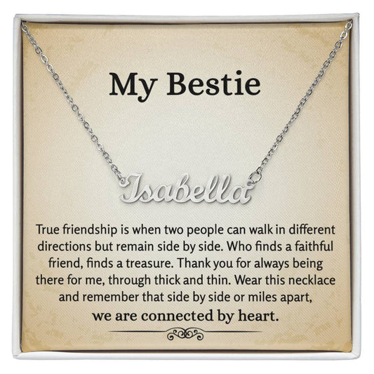 To My Bestie Necklace, Alluring Beauty Necklace With Message Card And Gift Box, Gift For My Bestie, Bestie Necklace, Gift for Best Friend.