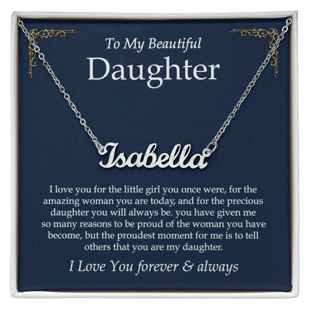 Father to Daughter Gifts from Dad to Daughter Necklace, Father Daughter Necklace for Daughter from Dad, Personalized Name Necklace Gifts