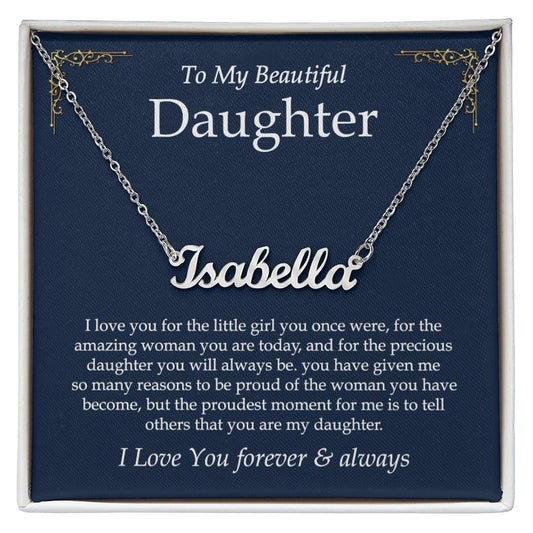 Father to Daughter Gifts from Dad to Daughter Necklace, Father Daughter Necklace for Daughter from Dad, Personalized Name Necklace Gifts