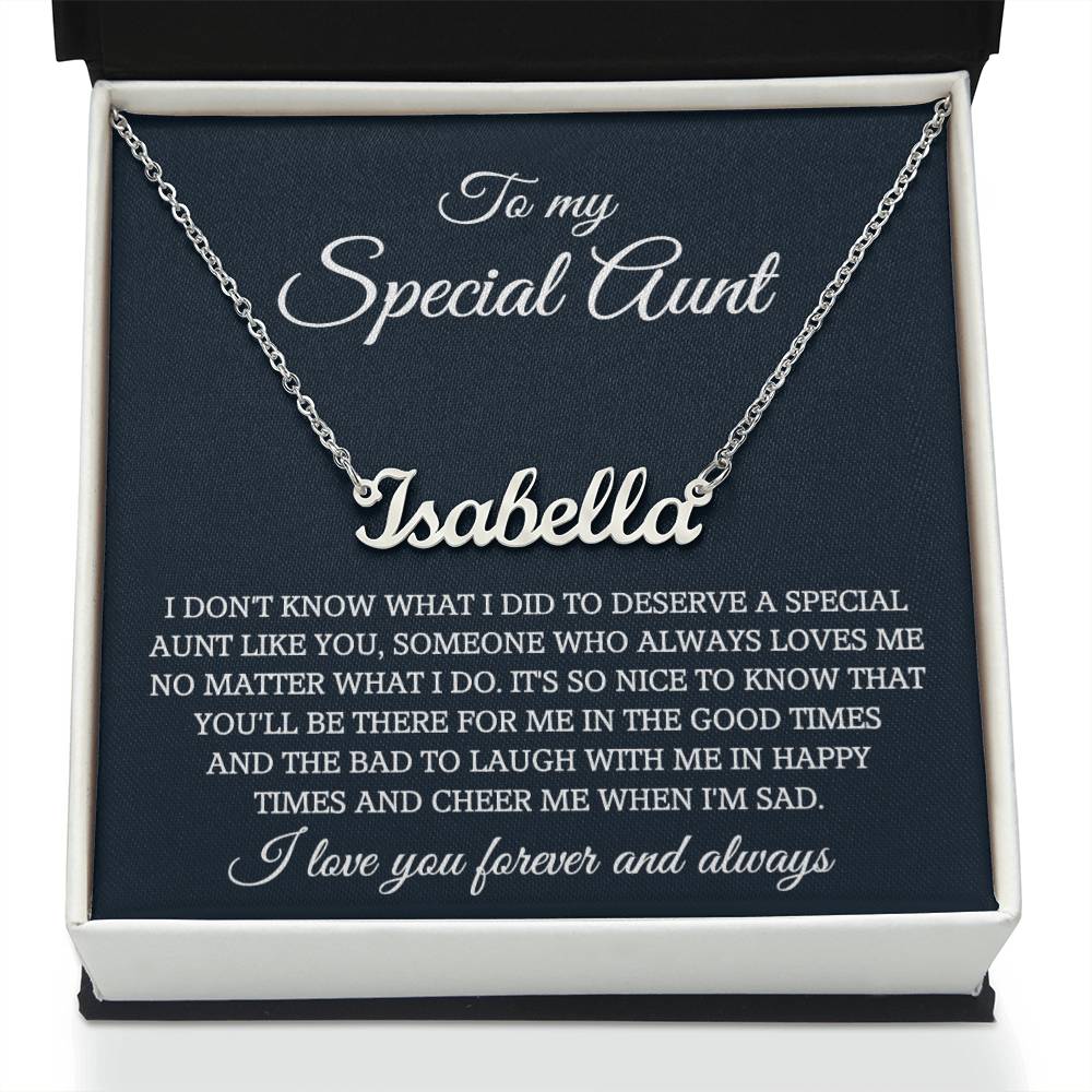 To My Aunt Personalized Necklace Gifts, Best Aunt Ever Necklace Jewelry Sentimental Gifts for Aunt Auntie