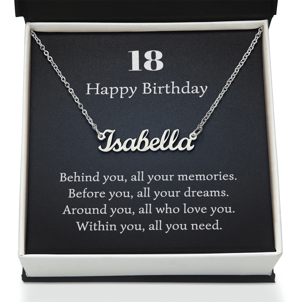 18 happy birthday name neckalce 1