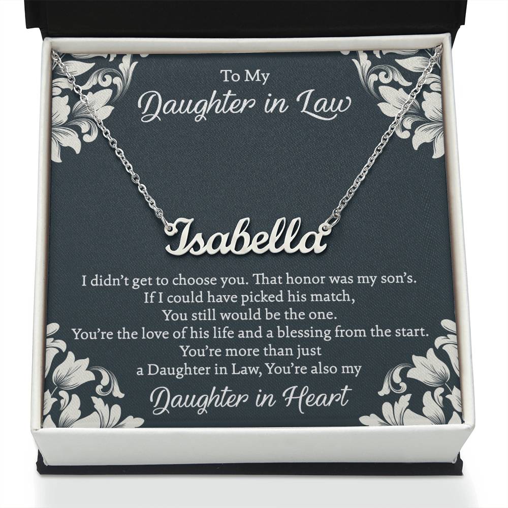 Daughter-in-Law Necklace Gift from Mother-in-Law, To My Daughter-in-Law Honor Pendant Jewelry with Message Card and Gift Box. Surprise Gift for Daughter-in-Law Perfect Daughter-in-Law Gift