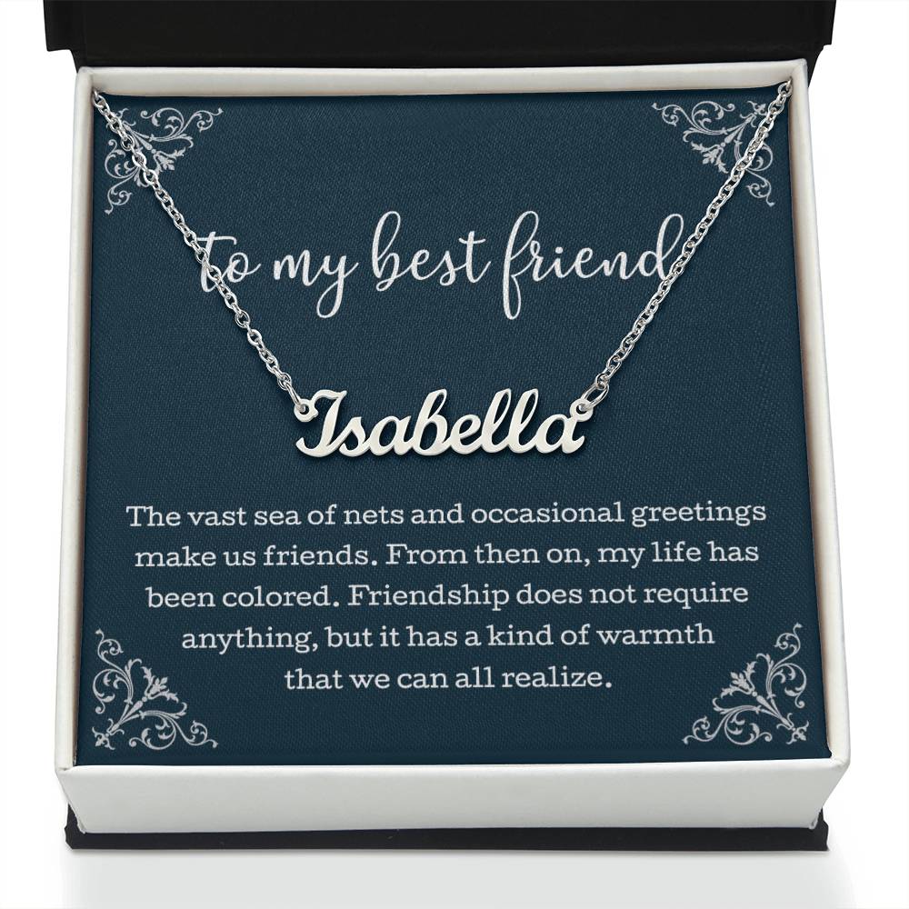 To My Best Friend Necklace, For Best Friend, Friendship Jewelry, Best Friend Necklace With Message Card, Best Friend Jewelry, Birthday Gifts For Best Friend, Happy Birthday Friend