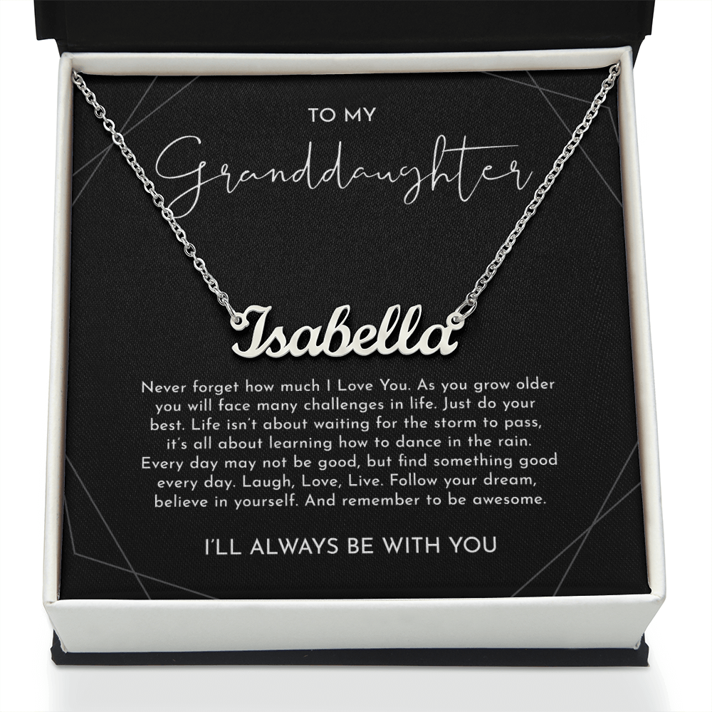 To My granddaughter