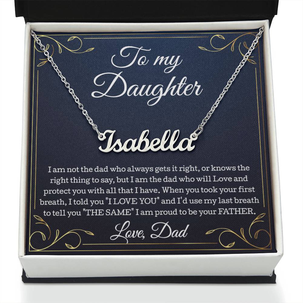 Daughter Gifts From Dad, To My Daughter Necklace From Dad, Love Knot Necklace, Daughter Necklace, Father Daughter Necklace, Gift For My Daughter, Birthday Gift, Christmas Gift To Daughter From Dad