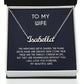 To My Beautiful Wife Necklace, Necklace From Husband Personalized Name Jewelry, Message Card and Box Necklaces for Women, Wife's Necklace for Anniversary