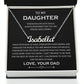 Gifts to My Daughter Necklace From Dad Personalized Name Necklace Father Daughter Necklaces On Birthday, Anniversary Includes Gift Box