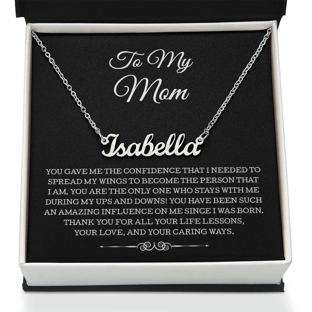 To My  Mom Necklace, To Mom Message Card Necklace, Mom Gift, Mom Mother's Day Gifts, Mom Birthday Jewelry, Mom Gift From Son