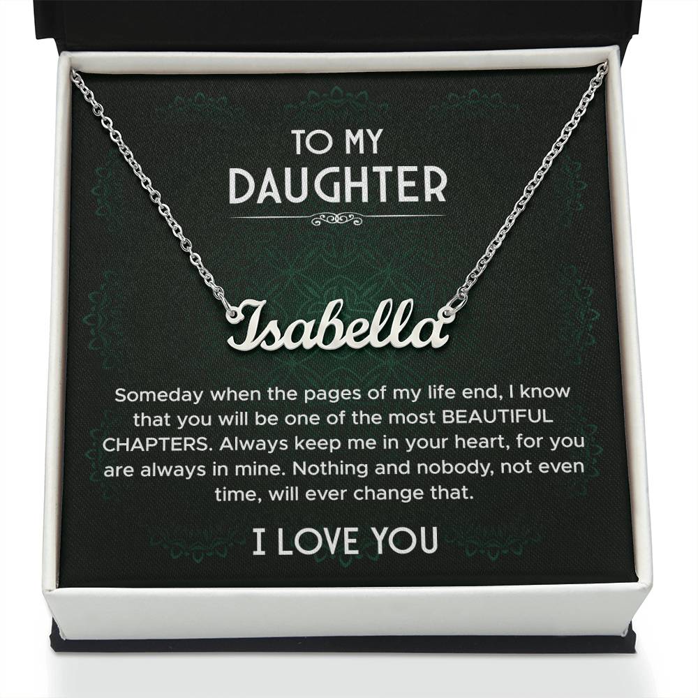 To My Daughter Personalized Name Necklaces, Gift From Mom Dad, Gift for Daughter from Mum, Father Mother Daughter Necklace, Birthday Gift Daughter, Christmas Gift