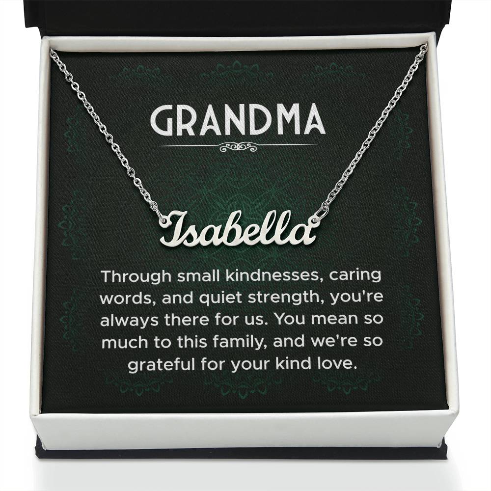 Grandma Gifts From Granddaughter Mothers Day Necklace Christmas Birthday Gift From Grandson To My Grandmother Pendant Jewelry Present With Message Card & Gift Box