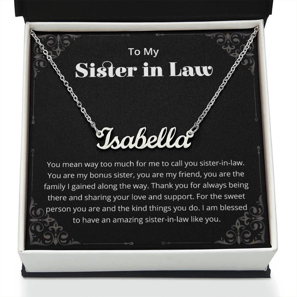 Gift for Sister-in-Law from Sister, Groom's Sister Necklace, Birthday Present for Sister-in-Law, Necklace for Future Sister-in-Law, Bonus Sister Gift, Wedding or Engagement Present