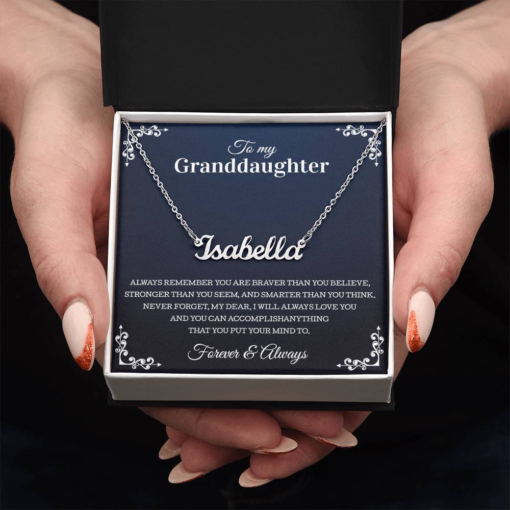 To My Granddaughter Personalized Necklace Perfect Heartfelt Birthday, Graduation Or Holiday Gift For Your Granddaughter