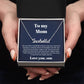 To My Mom Necklace From Son Personalized Name Necklace For Mom, To My Boyfriend Mom, My Girlfriend Mom On Mother's Day, Birthday With Message Card Box