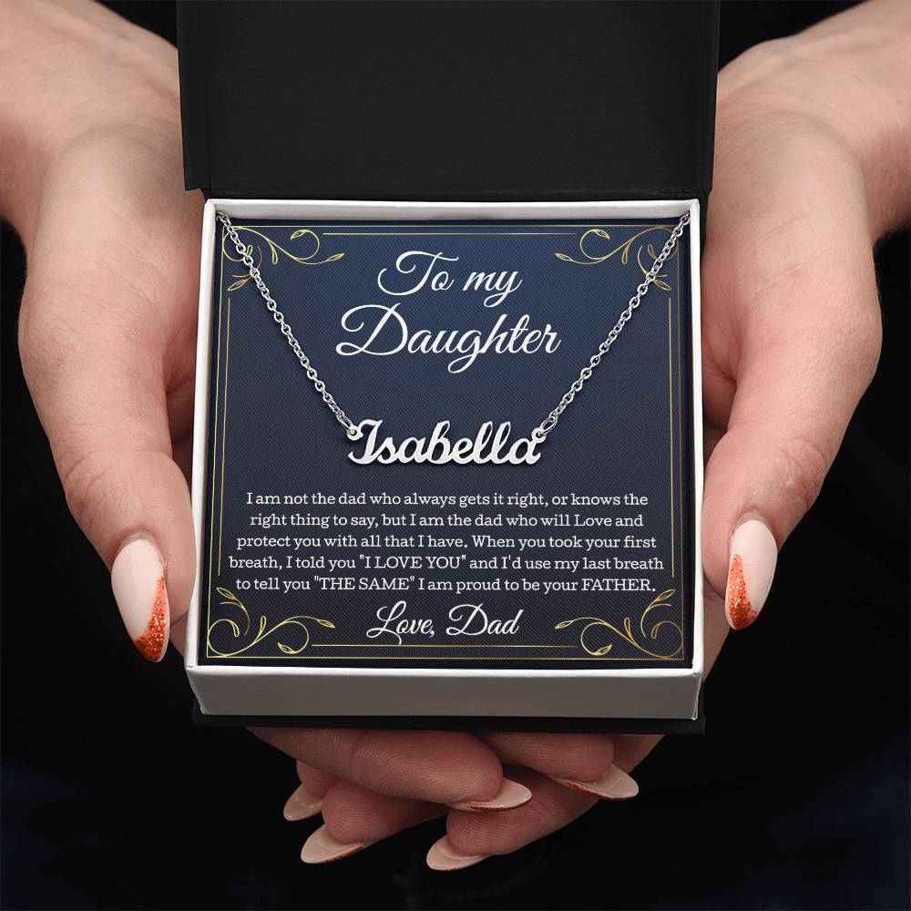 Daughter Gifts From Dad, To My Daughter Necklace From Dad, Love Knot Necklace, Daughter Necklace, Father Daughter Necklace, Gift For My Daughter, Birthday Gift, Christmas Gift To Daughter From Dad