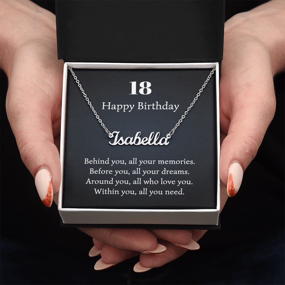 18 happy birthday name neckalce 1