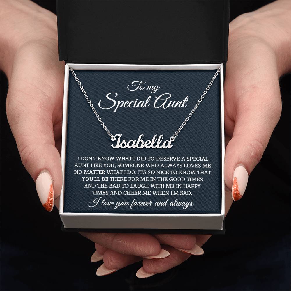 To My Aunt Personalized Necklace Gifts, Best Aunt Ever Necklace Jewelry Sentimental Gifts for Aunt Auntie