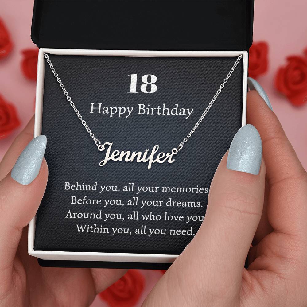 18 happy birthday name neckalce 1